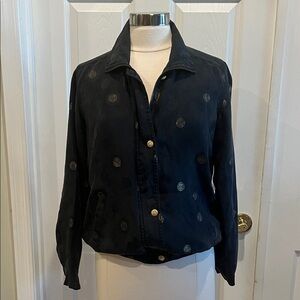 Vintage MURELI Asian Inspired Silk Bomber Track Jacket